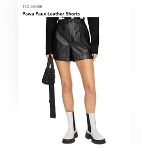 TED BAKER
Pawa Faux Leather Shorts - Size 1 - Brand New
